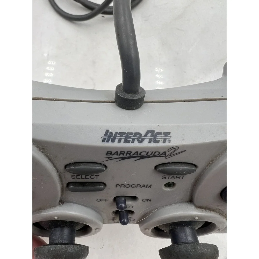 InterAct Barracuda 2 SV-1133 Wired Controller for PS1 PS2 Grey Retro Gaming